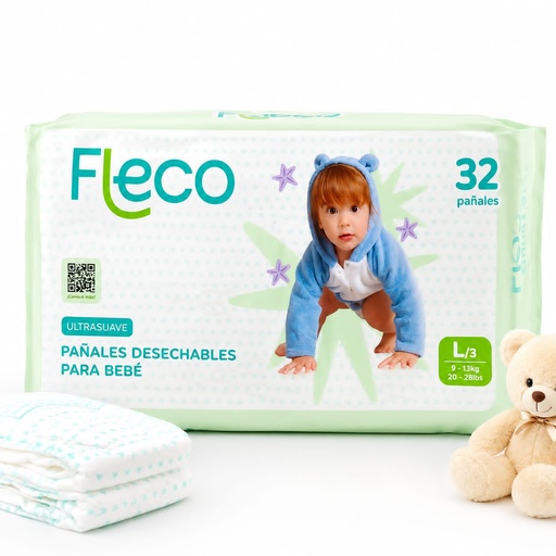 Pamper Fleco Talla ll (32u)