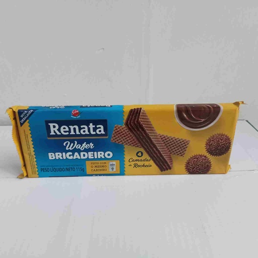 WAFER BRIGADEIRO SABOR CHOCOLATE MOUSSE 115G RENATA