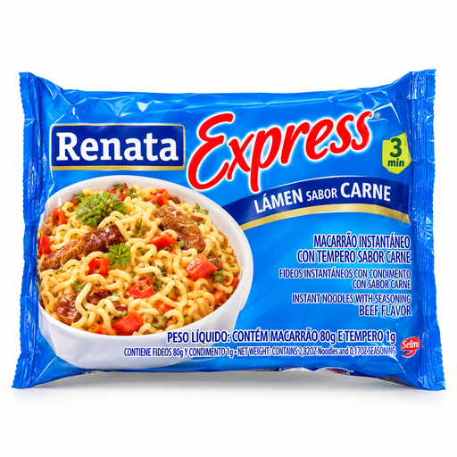 Fideos Instantáneos Renata Sabor a Carne 85g