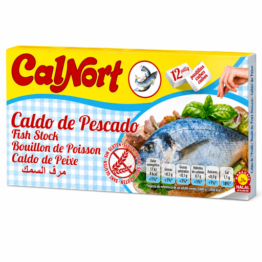Caldo de Pescado Pastilla 10g Calnort